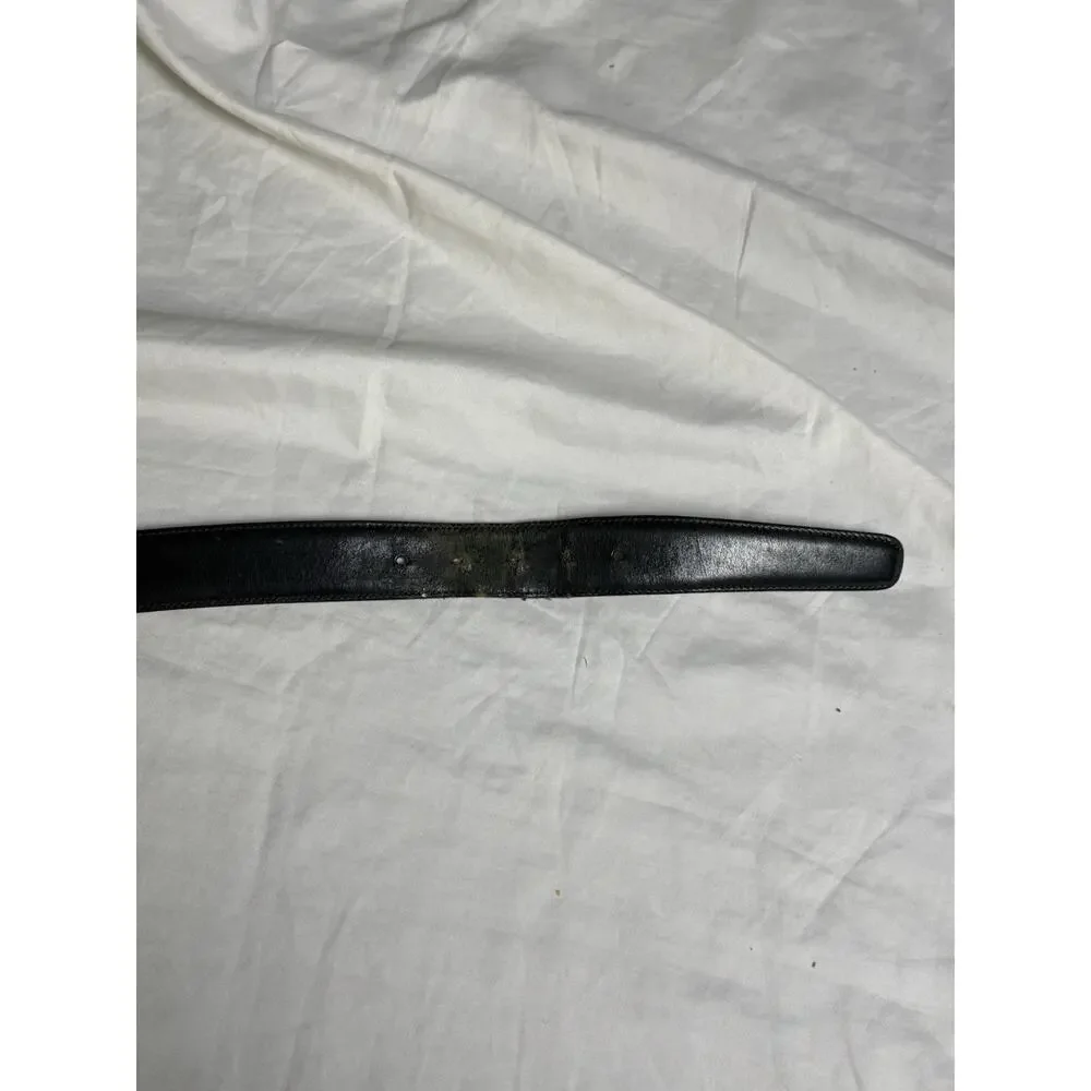 Trafalgar Dress Belt Mens Size 40 Black Hand Polished Cortina Leather Made USA